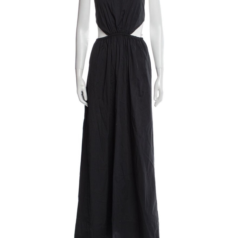 STAUD Black Backless Maxi Dress